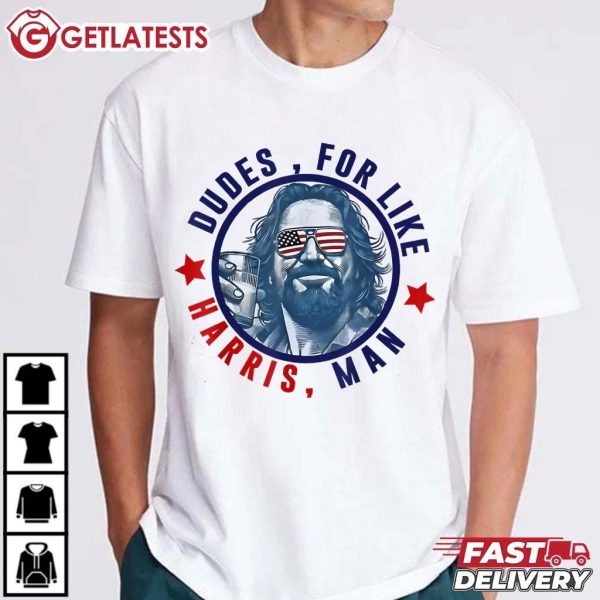 Dudes For Like Harris Man White Dudes For Harris 2024 T Shirt (1)