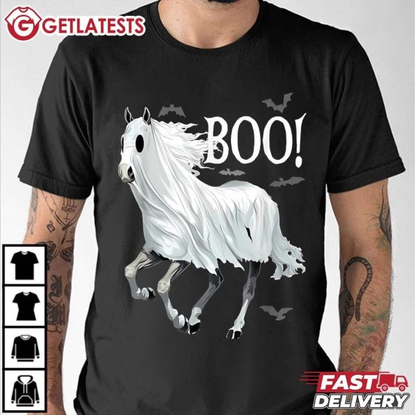 Horse Cosplay Boo Ghost Halloween T Shirt (2)