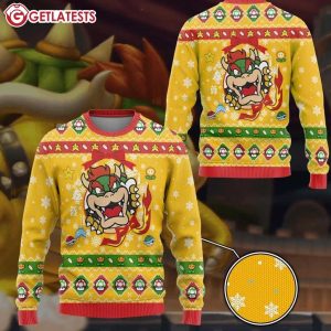 Bowser King Koopa Super Mario Ugly Christmas Sweater