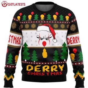 Pennywise Derry Christmas IT Movie Ugly Sweater (1)