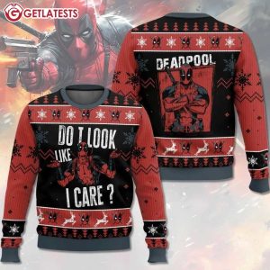 Deadpool Do I Look Like I Care Ugly Christmas Sweater