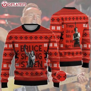 Bruce Springsteen Tramps Like Us Baby We Were Born To Run Ugly Christmas Sweater