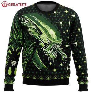 Alien Xenomorph Alien 1979 Movie Ugly Christmas Sweater (2)