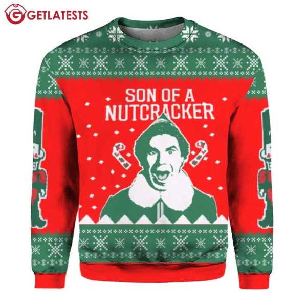 William Buddy Elf Son Of A Nutcracker Ugly Christmas Sweater (1)