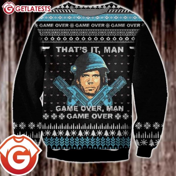 William Hudson Aliens That's It Man Game Over Man Game Over Ugly Christmas Sweater