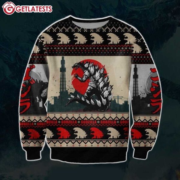 Godzilla Monster Ugly Christmas Sweater