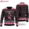 Pink Santa Flamingo On The Naughty List And I Regret Nothing Ugly Christmas Sweater