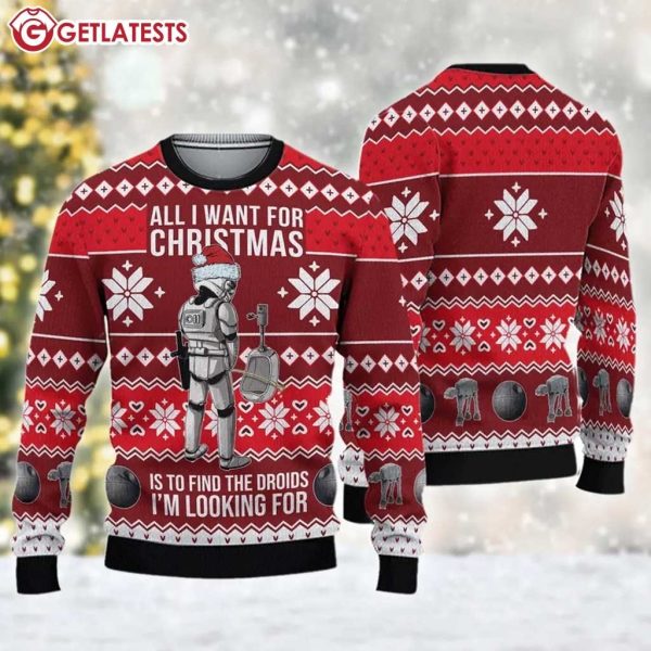 Storm Trooper Star Wars All I Want For Christmas Funny Ugly Sweater