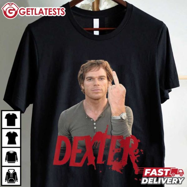 Dexter Morgan Middle Finger Movie T Shirt (1)