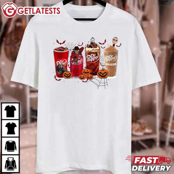 Dr Pepper Horror Characters Halloween T Shirt (1)