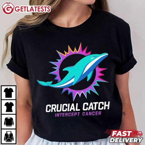 Miami Dolphins NFL Crucial Catch Intercept Cancer T Shirt (2)