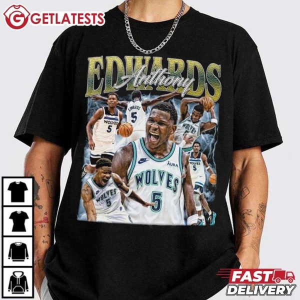 Anthony Edwards Ant Man Minnesota Timberwolves Vintage Basketball T Shirt (4)