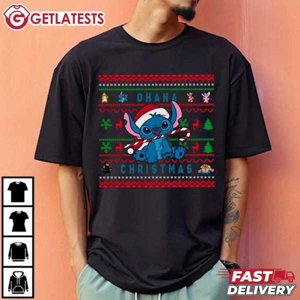 Stitch Ohana Christmas Alien Dog Movie T Shirt (1)