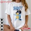 Bluey Bandit Heeler Metal Music T Shirt (1)