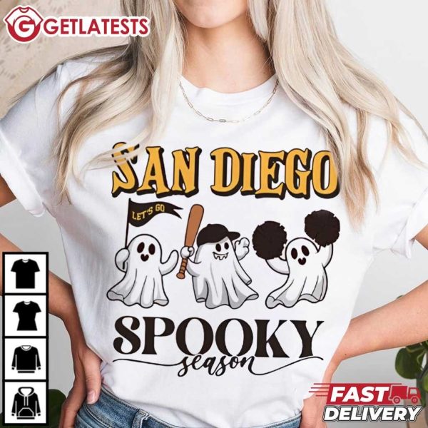 San Diego Baseball Cute Spooky Season Let's Go T Shirt (3)