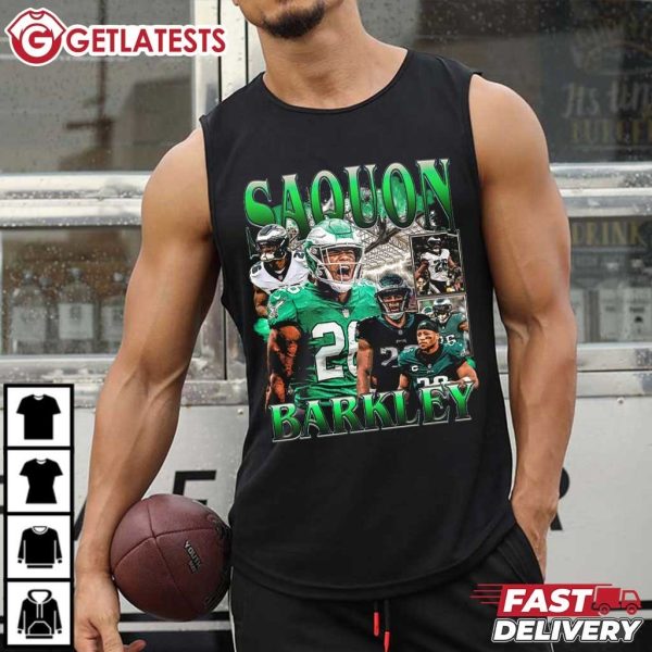 Saquon Barkley Philadelphia Eagles NFL Football T Shirt (4)