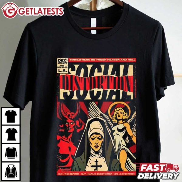 Social Distortion December 6 8 2024 The Belasco Theater Los Angeles T Shirt (2)