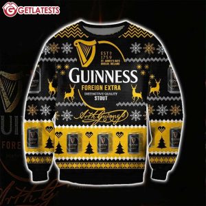 Guinness Foreign Extra Beer Ugly Christmas Sweater