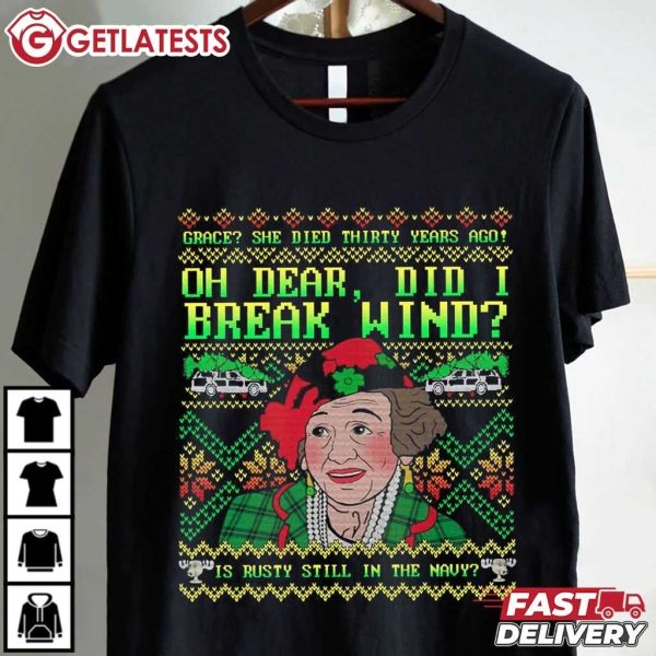 National Lampoons Aunt Bethany Oh Dear Did I Break Wind Christmas T Shirt (2)