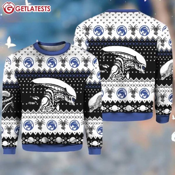 Alien Xenomorph 1979 Horror Movie Ugly Christmas Sweater