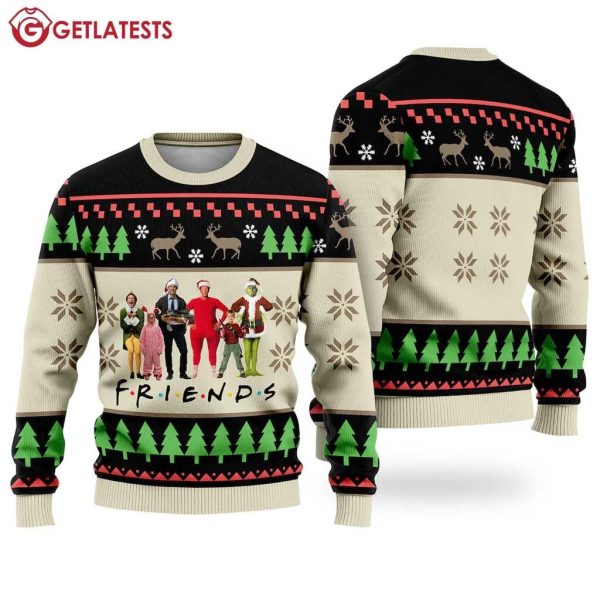 Friends Christmas Movie Funny Ugly Sweater