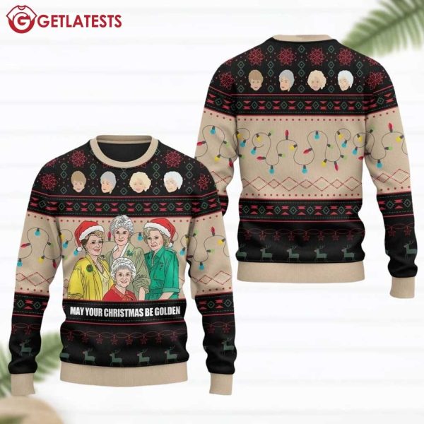 The Golden Girls May Your Christmas Be Golden Ugly Sweater (1)