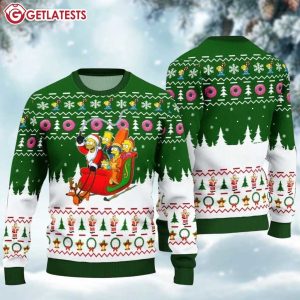 The Simpsons Family Santa Claus Ugly Christmas Sweater