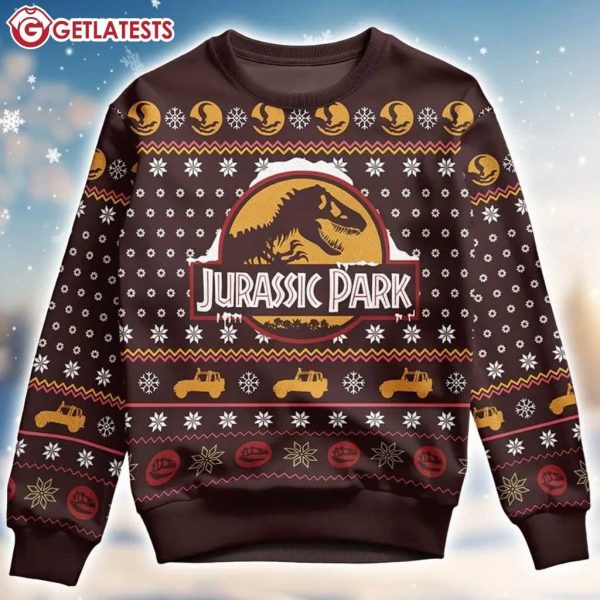 Jurassic Park Dinosaur Xmas Ugly Christmas Sweater (2)