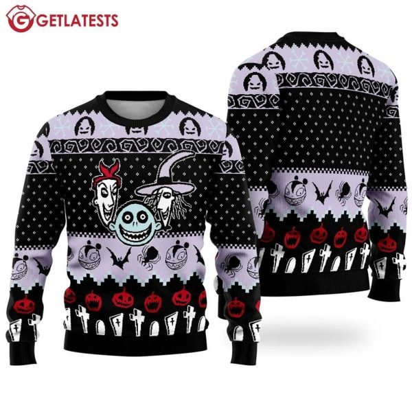 Lock Shock and Barrel The Nightmare Before Christmas Ugly Sweater