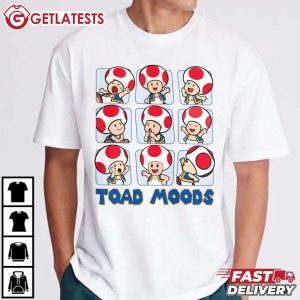 Toad Moods Super Mario Bros T Shirt (3)