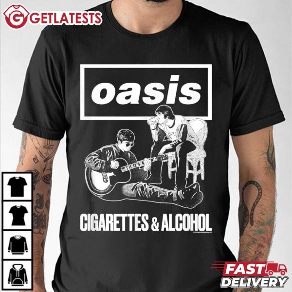 Oasis Cigarettes And Alcohol 90s Music T Shirt (1)