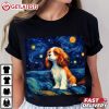 Starry Night Cavalier King Charles Spaniel Dog T Shirt (1)