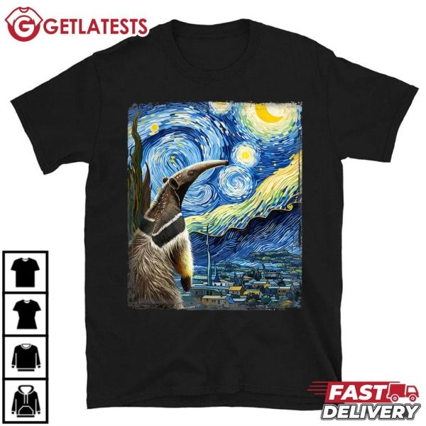 Anteater Van Gogh Style Starry Night T Shirt (2)