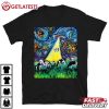 Alien Abduction Cows UFO Starry Night Funny T Shirt (2)