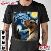 Capybara Van Gogh Style Starry Night T Shirt (2)