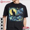 Cat Starry Night Funny Cat Lovers T Shirt (3)