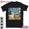 Llama Starry Night Artwork Cotopaxi National Park Souvenir T Shirt (3)