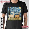 Llama Starry Night Artwork Cotopaxi National Park Souvenir T Shirt (1)