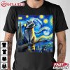 Raccoon Starry Night Van Gogh Artistic T Shirt (2)