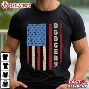 Dodgers Name Retro First Name Dodgers Lover Usa Flag T Shirt (4)