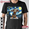 Dachshunds Sausage Dogs Starry Night Funny Artistic T Shirt (3)