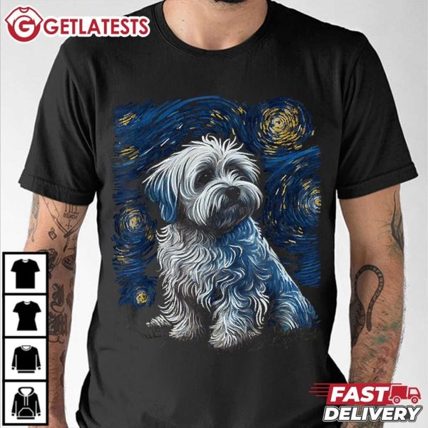 Havanese Dog Starry Night Dogs Lover Gifts Artistic T Shirt (3)