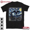 Mothman Starry Night Vintage Arts Monsters T Shirt (2)