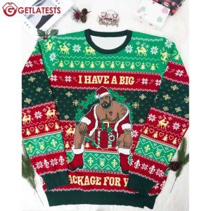 Big Barry Wood I Have A Big Package For You Ugly Christmas Sweater