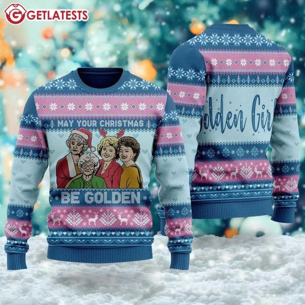 Golden Girls May Your Christmas Be Golden Ugly Christmas Sweater (2)