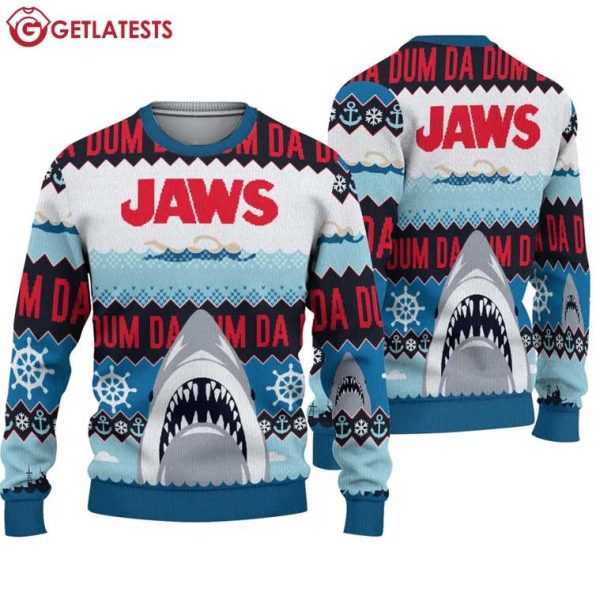 Jaws Shark Ugly Christmas Sweater