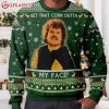 Nacho Libre Get That Corn Outta My Face Ugly Christmas Sweater (1)