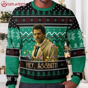 Castiel Hey Assbutt Supernatural Christmas Ugly Sweater (3)