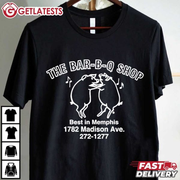 The Bar B Q Shop Best In Memphis 1782 Madison Ave 272 1277 Pigs T Shirt (2)