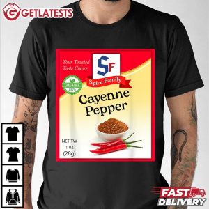 Cayenne Pepper Spice Family Condiment Holiday Costumes T Shirt (3)